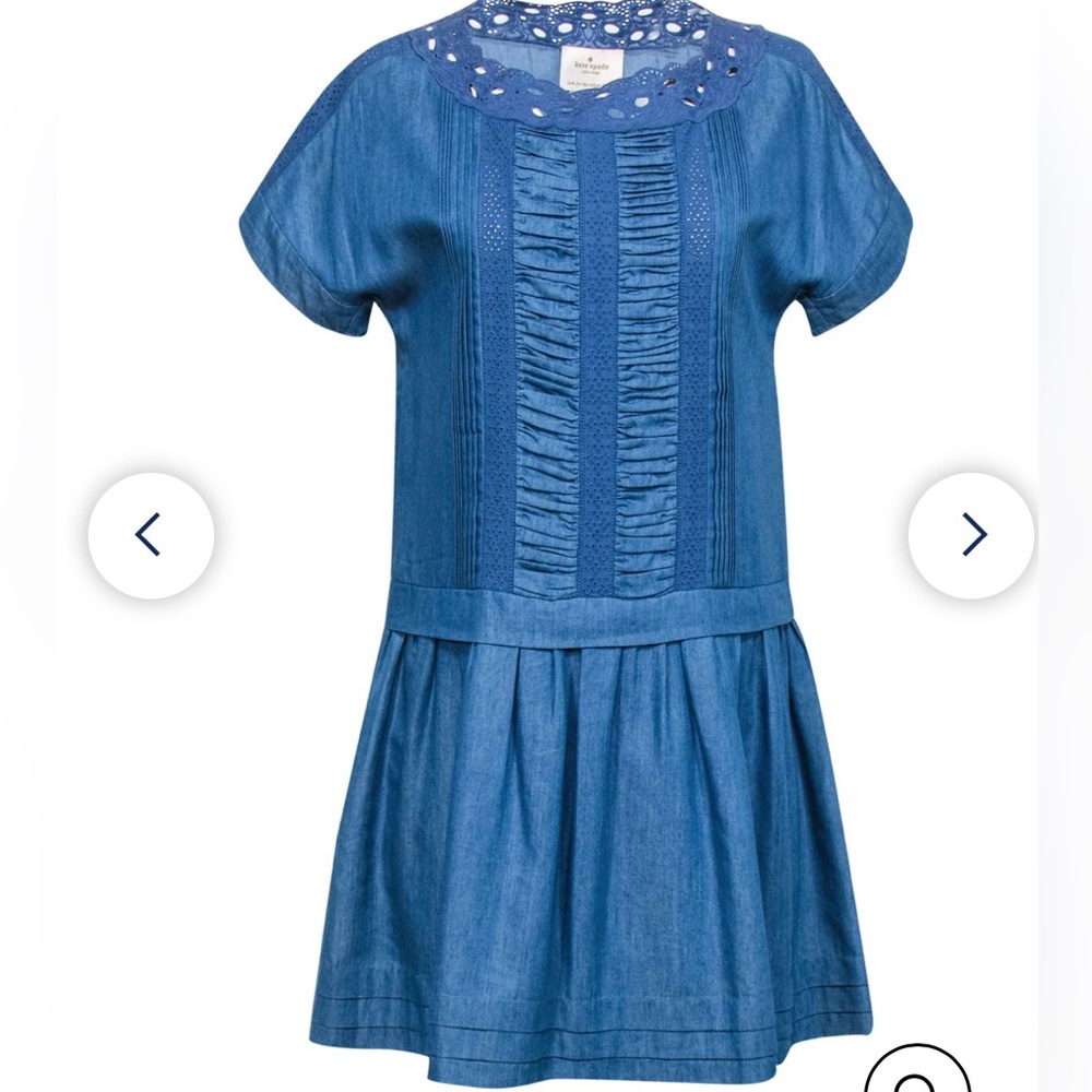 Kate Spade Chambray Drop Waist Mini Dress
